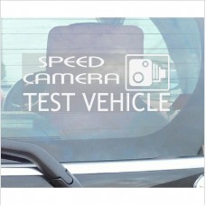 Speed Camera Test Vehicle-Car Window Sticker-Fun,Self Adhesive Vinyl Sign for Truck,Van,Vehicle 